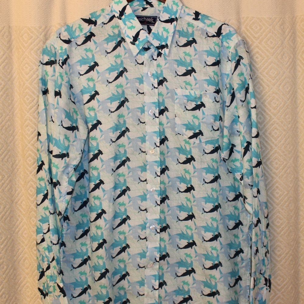 Michael's Swimwear "Hammerheads" Linen Shirt